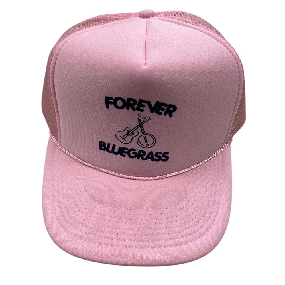Bluegrass Trucker Hat Snapback Mesh Retro Country Western Music Banjo Guitar‎